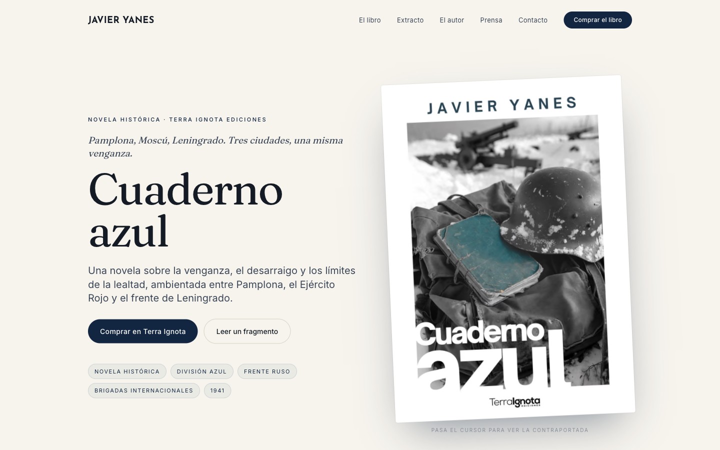 Cuaderno Azul · Javier Yanes